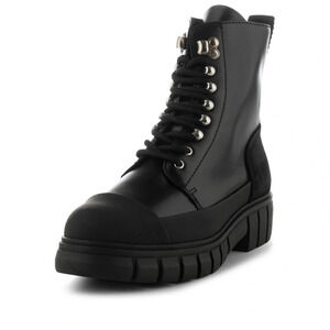 SHOE THE BEAR WOMEN'S REBEL LACE-UP BOOT LEATHER - BLACK  SZ: EU 37/US 6
